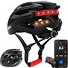 Livall BH60SE 2018, Casco smart bici bluetooth con telecomando manubrio wireless, Unisex, 55-61 cm, Nero
