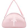 Zaino Danza Classica Per Bambine Con Scomparto Scarpe - Leggero In Tessuto Oxford - Rosa Con Ballerina - 2