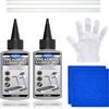 exatta Tapis roulant olio 180 ml, facile da applicare, per tapis roulant e attrezzature sportive, per ingranaggi, cerniere e funi, forma uno strato protettivo resistente, tubi lunghi 20 cm x 2 + 50 guanti