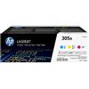 HP Confezione da 3 cartucce originali di toner ciano/magenta/giallo LaserJet 305A (CE411A CE412A CE413A)