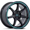 Cerchi in lega Rotiform BPU (4-5GG) 10.5x19 Gloss Black W/ Teal Stripe
