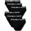 LADY·C (6pz Slip da Uomo in Cotone Elasticizzato Gasoline Blu (IT, Testo, XXL, Regular, Regular, Nero)