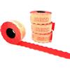 Alevar 26x12 Blister 10 Rotoli Etichette per Prezzatrice, Rosso Fluo Permanente, 1.000 Etichette per Rotolo, Totale 10.000 Etichette