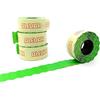Alevar 26x12 Blister 10 Rotoli Etichette per Prezzatrice, Verde Fluo Permanente, 1.000 Etichette per Rotolo, Totale 10.000 Etichette