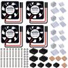 GeeekPi Raspberry Pi Ventola di Raffreddamento 30 x 30 x 7 mm con dissipatore per Raspberry Pi 3/2 Model B, Raspberry Pi 4B,3B + e Retroflag Nespi Case Plus (4-Pack)