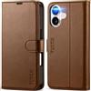 TUCCH Custodia per iPhone 17 6,3-pollici 5G 2025 Portafoglio [RFID Blocking] | Cover Pelle Sintetica TPU Antiurto, Funzione Supporto Slot Schede Protezione Integrale Chiusura Magnetica, Marrone
