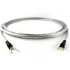 Selected Cable Conduttore di Messa a Terra 1 x 0,50 mm² per Giradischi con Attacco di Massa con Forcella, Guaina Placcata Oro, Cavo di Massaggio Trasparente Argento Schermatura Intrecciata 1,25m