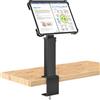AboveTEK iPad Desk Stand, un supporto per tablet regolabile e antifurto con rotazione di 360° e inclinazione di 180°, si adatta a tablet da 9,7 a 13 ed è perfetto per il lavoro-Nero