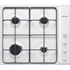 SMEG S64SB PIANO COTTURA GAS, 4 zone di cottura, dimensioni: L 58,5 cm, P 50 piano in Smaltato, Bianco