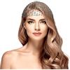 NQEUEPN Fascia Capelli Strass, Nero Glitter Fascia per Capelli in Rete di Cristalli Elastica Bandana Strass Diamanti Copricapo Festa Discoteca Costume Accessori per Capelli per Donne Ragazze