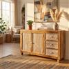 MIlani Home VIGGO - mobile in legno di mango con 2 ante e 3 cassetti