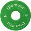 DIAMOND FITNESS Diamond - Disco Bumper Micro Carico 1 kg Diamond Fitness - Gommato Ø 50 mm