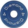 DIAMOND FITNESS Diamond - Disco Bumper Micro Carico 2 kg Diamond Fitness - Gommato Ø 50 mm