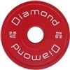DIAMOND FITNESS Diamond - Disco Bumper Micro Carico 2,5 kg Diamond Fitness - Gommato Ø 50 mm