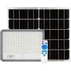 Faro a led 100W, pannello solare con sensore crepuscolare e telecomando, IP 67