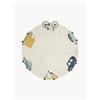 Lorena Canals Tappeto rotondo per bambini lavabile fatto a mano con struttura in rilievo Wheels