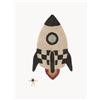 Lorena Canals Tappeto per bambini fatto a mano Rocket, lavabile