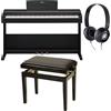 Yamaha YDP-105B Arius Pianoforte 88 T. Pesati + Proel PB90SBBBK + Yamaha HPH-50B