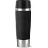 EMSA Travel Mug, Grande Thermal Mug, capacità 0.50 L, Isolamento Sottovuoto A Doppia Parete, Caldo 6 Ore, Freddo 12 Ore, Acciaio Inox, Nero, 515615