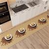 PETTI Artigiani Italiani - Tappeto Cucina Antiscivolo Lavabile in Lavatrice, Passatoia Cucina, Tappeto Cucina Lungo, 52x340 cm, Disegno caffè 2 100% Made in Italy
