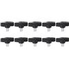 QUARKZMAN 10 Pezzi Manopole Aletta T Viti Testa Zigrinata M6 x 10mm Filettatura Maschio 27mm Testa in Plastica Manopole a T Manici Regolabili Manopole Serraggio Vite a Testa Zigrinata, Nero
