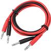 EBTOOLS Cavi di prova rosso-nero, spina banana P1041 2PCS 4mm al cavo di prova della spina banana Cavi di prova multimetro Cavo connettore altoparlante banana per cavo altoparlante