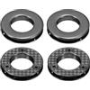 QUARKZMAN 4 Pz Anelli a Vite in Lega di Zinco Occhielli Grommets, 5/8 (15,7 mm) Anelli a Vite in Metallo Grommet per Maniglia a Anello di Tenda Borsa Connettore Accessori Borsa (Nero)