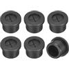 QUARKZMAN 6pz Passacavo per Scrivania, 9/16 Pollici (14mm) Passacavo in Gomma Flessibile Copertura Foro Filo per Organizzatore Cavi Scrivania Computer, Nero