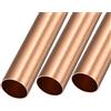 METALLIXITY 3pz Rame Tubo 28mm DE x 1mm Parete T x 100mm L Tubo Dritto | in Metallo Senza Cuciture, Tubo Tondo in Ottone, per Casa Arredamento Macchinari, fai da te Artigianato