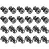 QUARKZMAN 24pz 0.23'' x 0.3'' Mini Rotondo Pomelli Piccolo Cassetto Maniglie Armadio Pomelli Maniglie Maniglie per Cassettiera Armadio Gioielli Scatola Regali Custodie Grigio