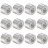 QUARKZMAN 12pz Distanziatore Alluminio 8.2mm Foro x 16mm OD x 10mm Lunghezza Boccola per Vite Finitura Semplice Distanziatore Metallo Rotondo per Viti Bulloni e Barre M8