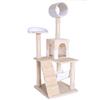 lionto Tiragraffi per Gatto Albero Tiragraffi Gatto Gioco Giocattolo Gatti Altezza 133 cm, Beige/Bianco