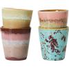 HK LIVING - Set di 4 - 10 cl 70s ceramics - Multicolore - Gres smaltato