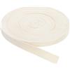 QUARKZMAN Nastri in Sbieco Twill, 10M x 10mm Nastro di Cotone in Tessuto Rotolo Nastro a Spina di Pesce Fettuccia per Abbigliamento Accessori Borse Cucito Fai da Te Rilegature, Bianco Beige