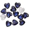 QUARKZMAN 12Pz Strass a Forma di Cuore, 10mm, con Retro a Punta, in Vetro, con Strass, per Creazione di Gioielli, Costumi, Fai da Te, Artigianato, Blu Scuro
