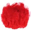M METERXITY 100-Pack Piume Sella Gallo, 1.6-3 Pollici / 4-8cm Piume Soffici Naturali all'Ingrosso per Creazioni/Matrimoni/Acchiappasogni/Decorazioni Fai da Te [Rosso]