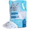 Nobleza - Lettiera per Gatti in Silice Gel diamantato per Gattini 3,8L Assorbente, Biodegradabile Confortevole