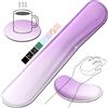 Gimars Aggiornamento Poggia Polsi Mouse Tastiera, Schiuma Memoria Gel Ergonomica Supporto Mouse, Poggiapolsi Tastiera per Alleviare il Dolore da Digitazione Gaming Ufficio PC Computer, Gradiente Viola