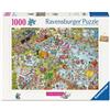 Ravensburger Puzzle 12001164 - Ray Nicholson: The Pool - Puzzle a fumetti da 1000 pezzi, divertente e riccamente illustrato, per appassionati di puzzle dai 14 anni in su