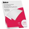 Ibico Autoadhesivas A4 250 Micras Carteras de Plastificar - Acabado Cristalino d
