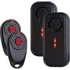 Mengshen 2 Pezzi Allarme per Bici Rumoroso 113dB IP66 Impermeabile Antifurto Dispositivo per Auto con Vibrazione Sensore di Movimento Sirena per Bicicletta, Auto, Rimorchio, Ebike, Moto, Scooter