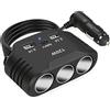 Qidoe Sdoppiatore Accendisigari per Auto 120W: 3 Prese 12V/24V, Porte USB Type-C, Caricatore Adattatore Splitter per Telefoni, GPS, Dash Cam, Navi