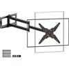 WHYFONE Staffa da parete TV a Lunga Portata con Rotazione di 90° con Bracci Articolati da 1219mm, Staffa per Montaggio a Parete Full Motion per TV e Monitor da 26-65 Pollici, Carico 45kg, VESA 400x400mm