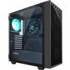 GielleService CASE Coolbox GA300 GridLine Tower Case ATX Micro ATX Mini-ITX Pannello laterale in vetro temperato Porte USB-A 3.0 USB-C Audio