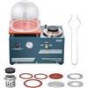 VEVOR Macchina per Fusione Sotto Vuoto, Potenza 290 W Macchina Centrifuga di Colata Gioielli con Pompa e Campana di Vetro, Comoda Porta di Iniezione dell'Olio, Banco da Lavoro 280 x 280 mm