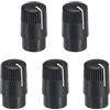 QUARKZMAN Potenziometro Manopola Controllo ABS Chitarra per Elettrico Chitarra Potenza Amplificatori Stereo, Basso Volume Tono 180 Gradi Rotante Maniglia 6mm Tipo D Albero Nero Bianco 5pz
