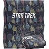 Trevco Star Trek Enterprise Crew Silky Touch - Coperta super morbida, 152 x 127 cm