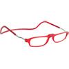 CliC Eyewear Base - Colore: Rosso - Gradazione: +3 - Occhiali da lettura classici - Forma Rettangolare - Occhiali da lettura uomo/donna - Made in Italy