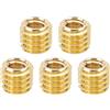 PATIKIL 5 Pezzi Adattatore Vite Femmina 1/4 A Maschio 3/8 Adattatore Oro | Convertitore, Filettatura Treppiede, Per Fotocamera Monopiede Video DSLR SLR Supporto Microfono