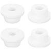 QUARKZMAN 4 Pezzi Occhielli in Gomma 19mm Foro di Perforazione, Passacavi Guarnizione 10mm ID Gommini Passacavo Scrivania Bianco Siliconica per Tappo Organizzare Filo Cablaggio Casa Auto